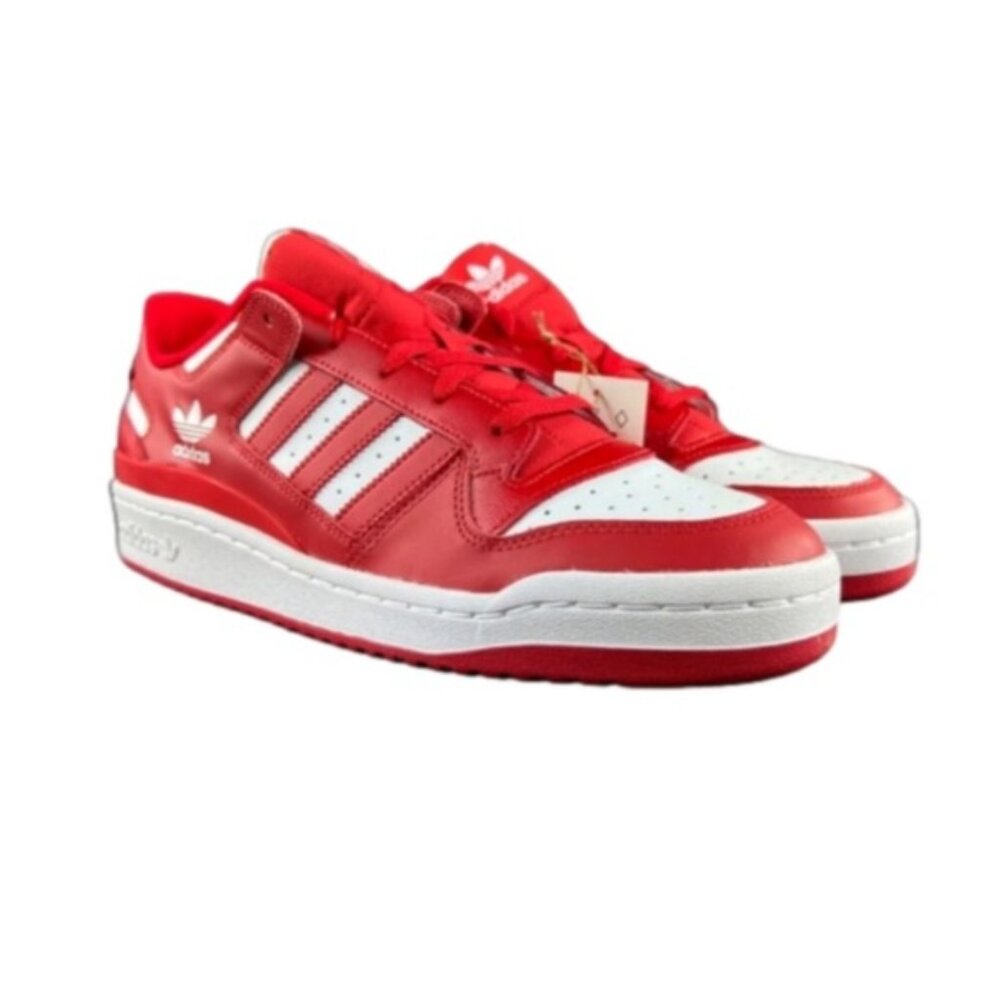 Adidas Men's Forum Low CL Scarlet Red White Shoes HQ1495 Size 11